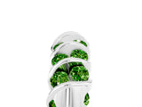 White gold Channel Set Round Peridot Multi-Row Band_11