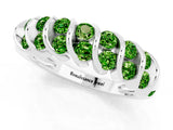 White gold Channel Set Round Peridot Multi-Row Band_7