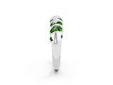 White gold Channel Set Round Peridot Multi-Row Band_8