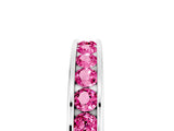 White gold Channel Set Round Pink Sapphire Eternity Band_23