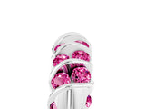 White gold Channel Set Round Pink Sapphire Multi-Row Band_11