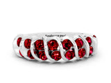 White gold Channel Set Round Ruby Multi-Row Band_6