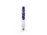 White gold Channel Set Round Tanzanite Eternity Band_8