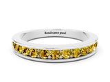 White gold Channel Set Round Yellow Sapphire Eternity Band_18