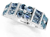 White gold Channel Set Round and Baguette Aquamarine Anniversary Band with Prong Setting_19