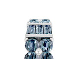 White gold Channel Set Round and Baguette Aquamarine Anniversary Band with Prong Setting_23