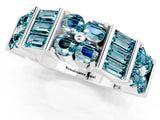 White gold Channel Set Round and Baguette Blue Topaz Anniversary Band with Prong Setting_19