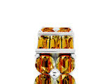 White gold Channel Set Round and Baguette Citrine Anniversary Band with Prong Setting_23
