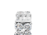 White gold Channel Set Round and Baguette Diamond Anniversary Band with Prong Setting_225