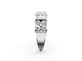 White gold Channel Set Round and Baguette Diamond Anniversary Band with Prong Setting_226