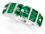 White gold Channel Set Round and Baguette Emerald Anniversary Band with Prong Setting_19