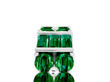 White gold Channel Set Round and Baguette Emerald Anniversary Band with Prong Setting_23