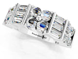 White gold Channel Set Round and Baguette Moissanite Anniversary Band with Prong Setting_19