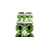 White gold Channel Set Round and Baguette Peridot Anniversary Band with Prong Setting_23