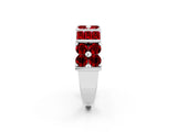 White gold Channel Set Round and Baguette Ruby Anniversary Band with Prong Setting_20