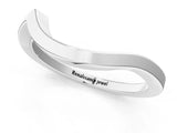 White gold Chevron Curved Solitaire Band_47