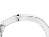 White gold Chevron Curved Solitaire Band_50