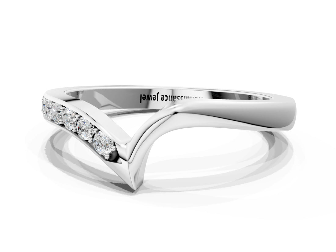 White gold Chevron Diamond Pavé Twist Band_6