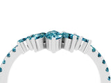 White gold Chevron Marquise and Round Blue Topaz Open Band with Prong Setting_10
