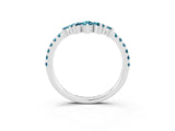 White gold Chevron Marquise and Round Blue Topaz Open Band with Prong Setting_9