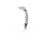 White gold Chevron Marquise and Round Diamond Open Band with Prong Setting_111