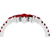 White gold Chevron Marquise and Round Ruby Open Band with Prong Setting_10
