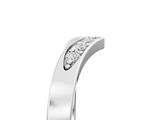 White gold Chevron Pavé Round Diamond Twist Band_28