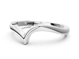 White gold Chevron V-Shaped Contour Band_12