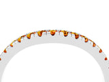White gold Citrine Pavé Curved Wedding Band_10