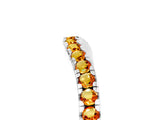 White gold Citrine Pavé Curved Wedding Band_11