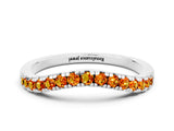 White gold Citrine Pavé Curved Wedding Band_6