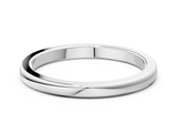White gold Classic Plain Metal Band_132