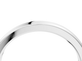 White gold Classic Plain Metal Band_136