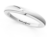 White gold Classic Plain Metal Band_138