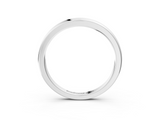 White gold Classic Plain Metal Band_140