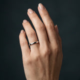 White gold Classic Plain Metal Band_149