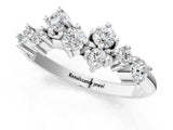 White gold Cluster Diamond Round Cut White Gold Band with Prong Setting_34