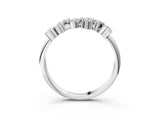White gold Cluster Diamond Round Cut White Gold Band with Prong Setting_36