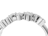White gold Cluster Diamond Round Cut White Gold Band with Prong Setting_37