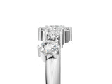White gold Cluster Diamond Round Cut White Gold Band with Prong Setting_38