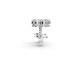 10K White Gold 2.19 Carat E VS Cluster Round Diamond Stud Earrings with Prong Setting