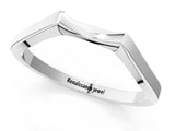 White gold Contoured Solitaire Round Bezel Set Wedding Band_13