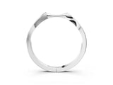 White gold Contoured Solitaire Round Bezel Set Wedding Band_15