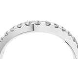White gold Curved Diamond Half Eternity Band with Round Cut Stones in Pavé Setting_16