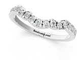 White gold Curved Diamond Pavé Round-Cut Contour Band_46