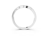 White gold Curved Diamond Pavé Round-Cut Contour Band_48