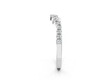 White gold Curved Diamond Pavé Round-Cut Contour Band_48
