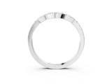 White gold Curved Diamond Pavé Round-Cut Contour Band_60