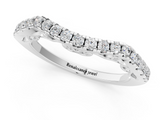 White gold Curved Diamond Pavé Round Eternity Band with Shared Prong Setting_17