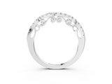 White gold Curved Diamond Pavé Round Eternity Band with Shared Prong Setting_19